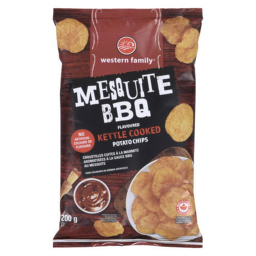 Western Family - Kettle Cooked Potato Chips, Mesquite BBQ Flavoured