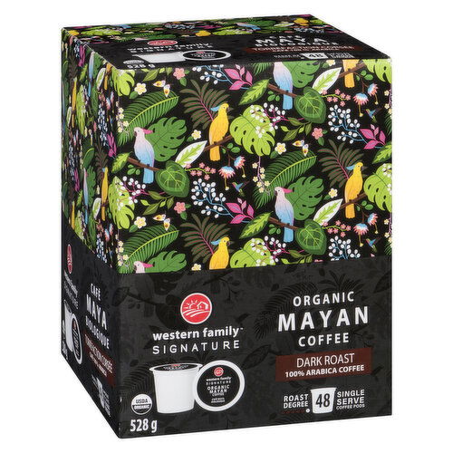 Western Family - Signature Organic Mayan Coffee Pods, Dark Roast