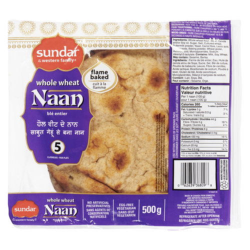 Sundar - Whole Wheat Naan