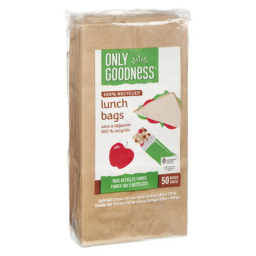 Only Goodness - Lunch Bags, Paper 50 bags