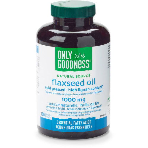 Only Goodness - Flaxseed Oil Soft Gels - Cold Pressed 1000mg