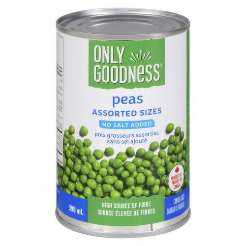 Only Goodness - Peas Assorted Sizes, No Salt Added