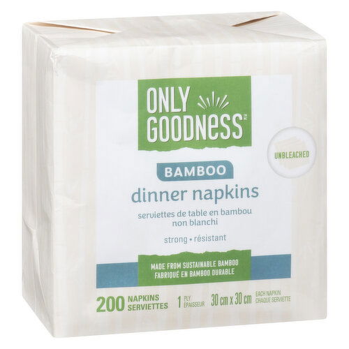 Only Goodness - Bamboo Dinner Napkins