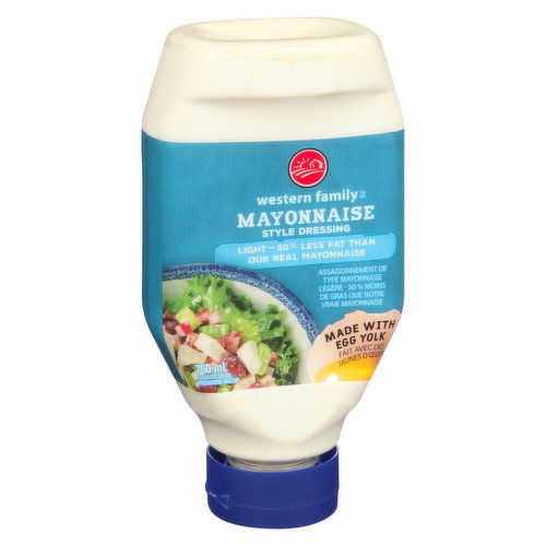 Western Family - Mayonnaise Style Dressing, Light Squeezable