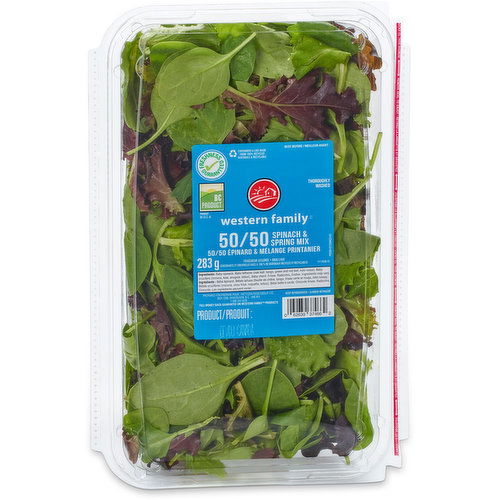 Western Family - Spinach & Spring Mix. 50/50