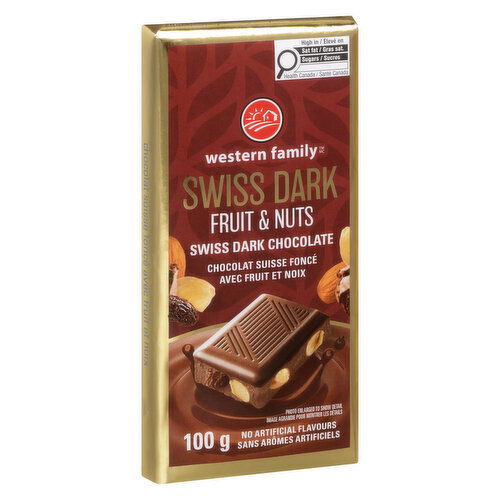 Western Family - Dark Fruit and Nut Chocolate Bar