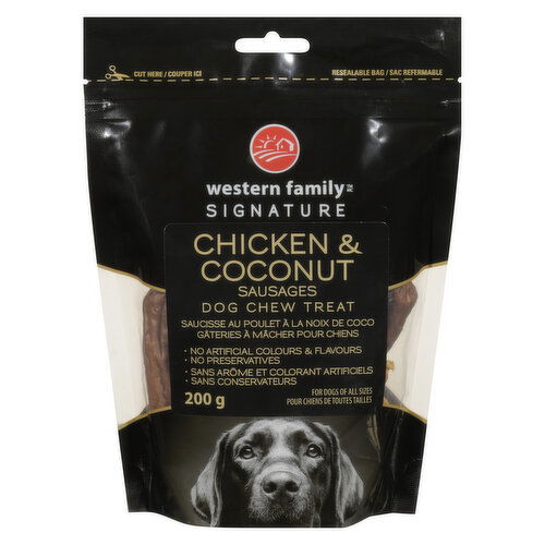 Western Family - WF Chckn w Cocnt Sausg Dog Chew