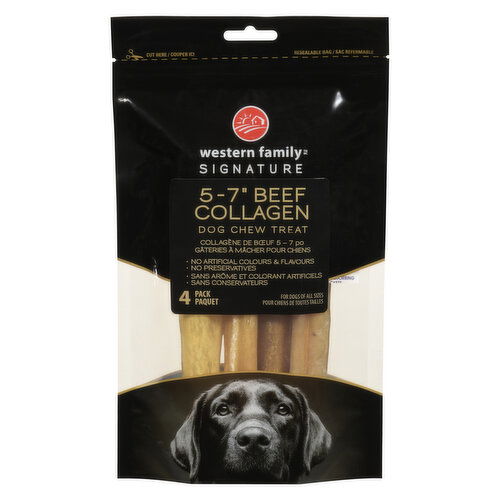 Western Family - Beef Collagen 5-7In Dog Chew