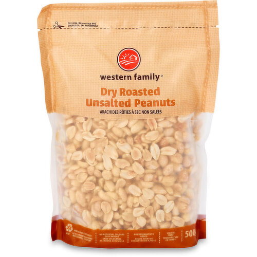 Western Family - Peanuts, Dry Roasted & Unsalted