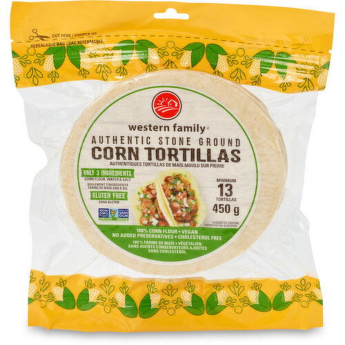 Western Family - Authentic Stone Ground Corn Tortillas, 13 Pack