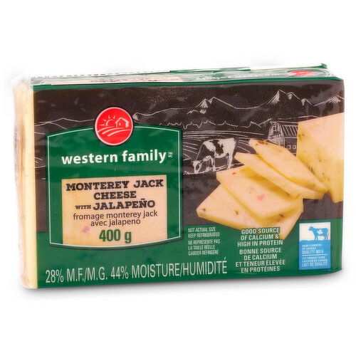 Western Family - Monterey Jack Cheese Slice with Jalapeno