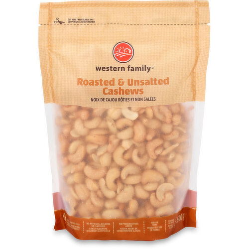 Western Family - Roasted & Unsalted Cashews
