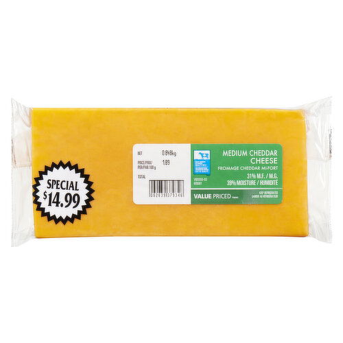 Valued Priced - Medium Cheddar Block