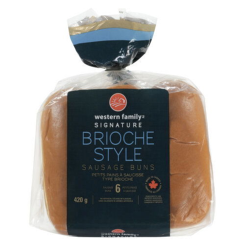 Western Family - Brioche Style Sausage Buns, 6 Pack