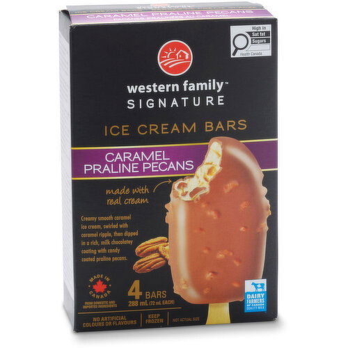 Western Family - Signature Ice Cream Bars Caramel Praline Pecans