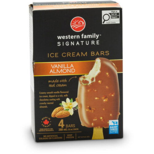 Western Family - Signature Vanilla Almond Ice Cream Bars