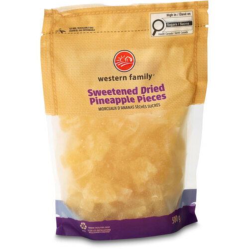 Western Family - Dried Pineapple Pieces