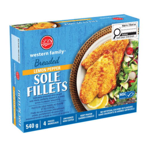 Western Family - Breaded Lemon Pepper Sole Fillets