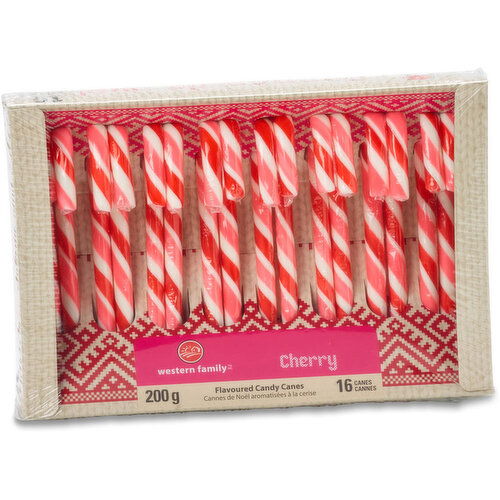 Western Family - Cherry Candy Canes, 16 Pack