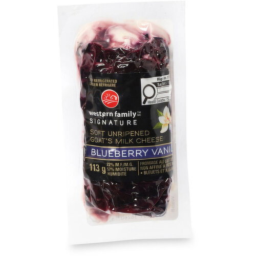 Western Family - Soft Unripened Goat's Milk Cheese with Blueberries and Natural Vanilla Flavouring