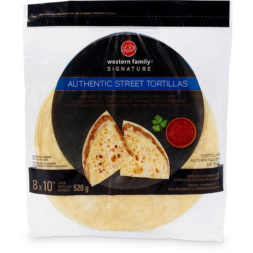 Western Family - Authentic Street Tortillas, 10 Inch