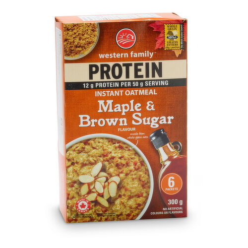 Western Family - Instant Oatmeal Maple & Brown Sugar Flavour