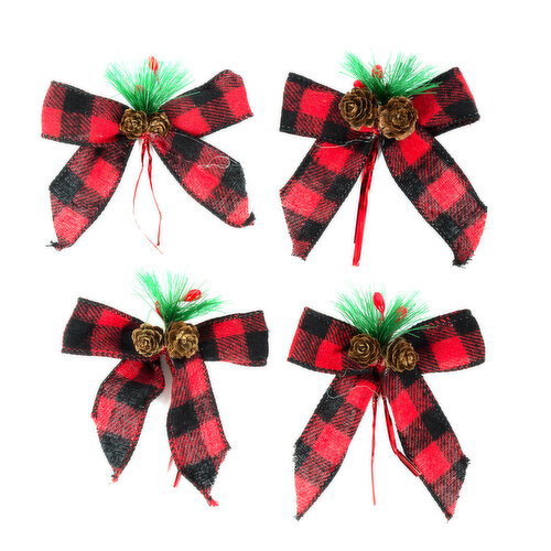 Santa Secrets - Buffalo Plaid Mini Bows