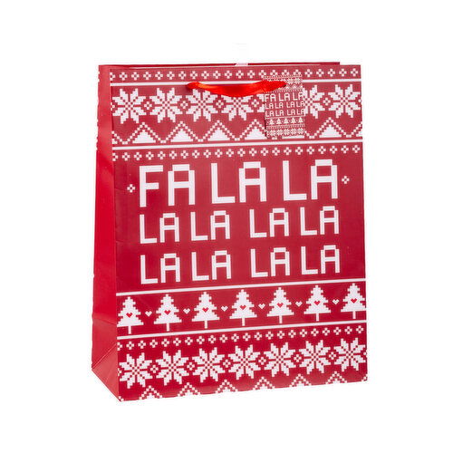 Paper Trendz - Xmas Gift Bag Large Matte with Gift tag