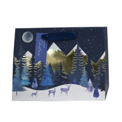 Paper Trendz - Xmas Gift Bag Medium Mountains