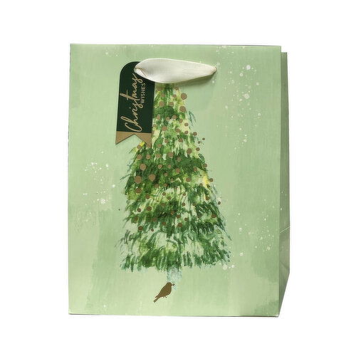 Paper Trendz - Xmas Deluxe Gift Bag Med Green Tree