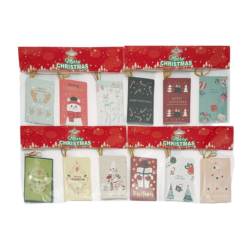 Paper Trendz - Christmas Folded Gift Tags, 12 Piece