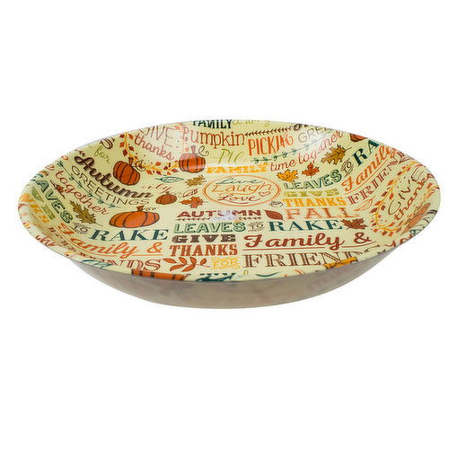 Harvest Pumpkin - Print Bowl - 12.5in