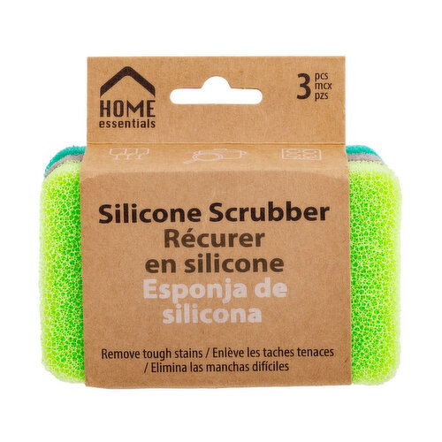 Home Essentials - Silicone Scrubber 3Pc