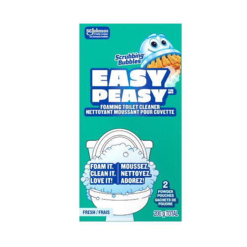 Scrubbing Bubbles - Easy Peasy Foaming Toilet Cleaner Powder Pouches - Fresh
