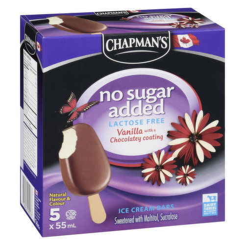 Chapman's - Ice Cream Bars, Lactose Free Vanilla with a Chocolaty Coating