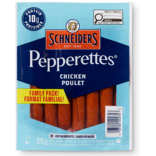 SCHNEIDERS - Chicken Poulet Pepperettes, Family Pack
