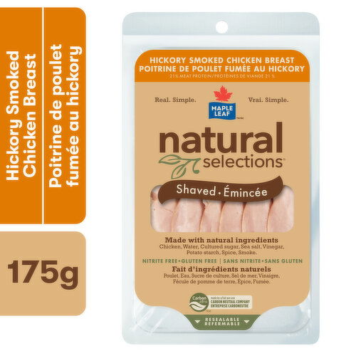Maple Leaf - Natural Selections Hickory Smoked Chicken Breast Shaved Slices
