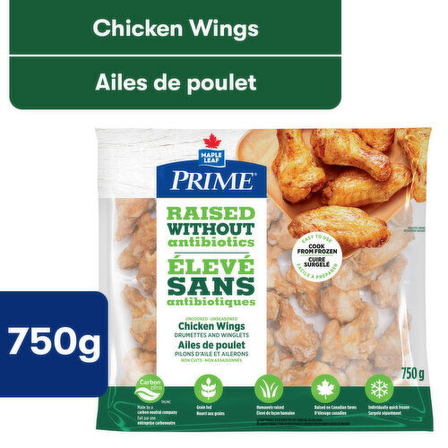 Maple Leaf - Prime Raised Without Antibiotics Chicken Wings