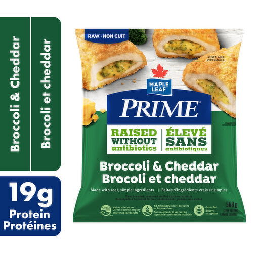 Maple Leaf - Prime Raised Without Antibiotics, Chicken Cutlets - Broccoli & Cheddar