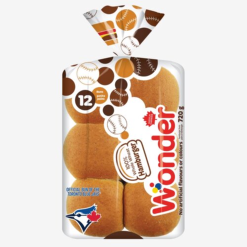 Wonder - 100% Whole Wheat Hamburger Buns 8pk