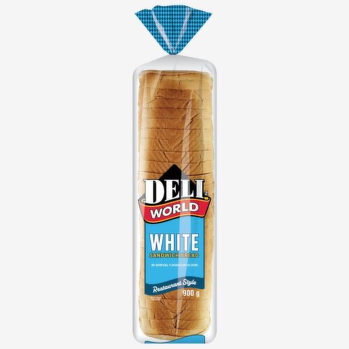 Deli World - White Sandwich Bread, 900g