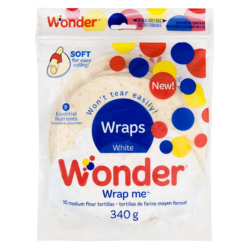 Wonder - White Wraps Medium 7in