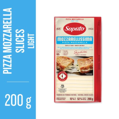 Saputo - Mozzarellissima Cheese Slices, Light