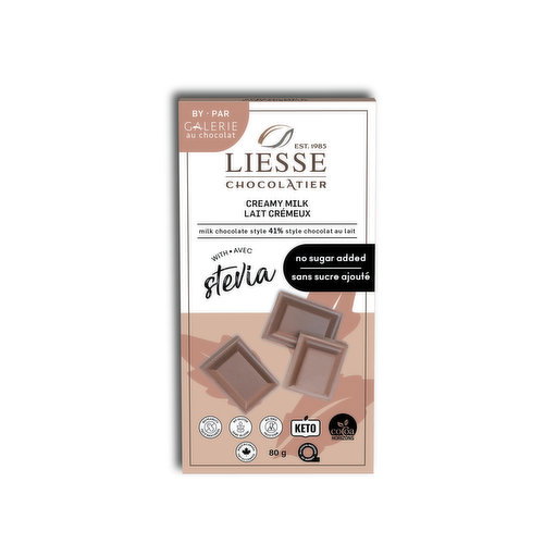 LIESSE - Milk Chocolate No Sugar Added