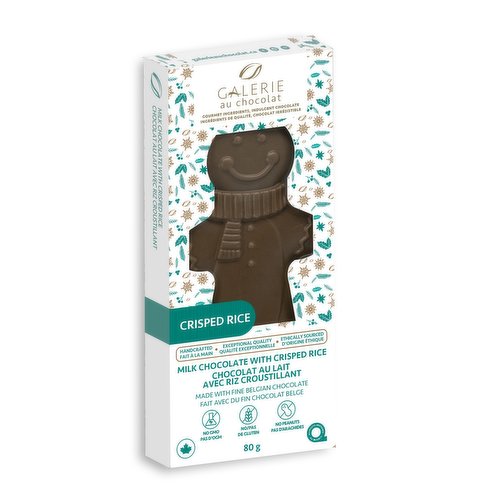 Galerie Au Chocolat - Gingerbread Man Milk Chocolate Crisp Bar