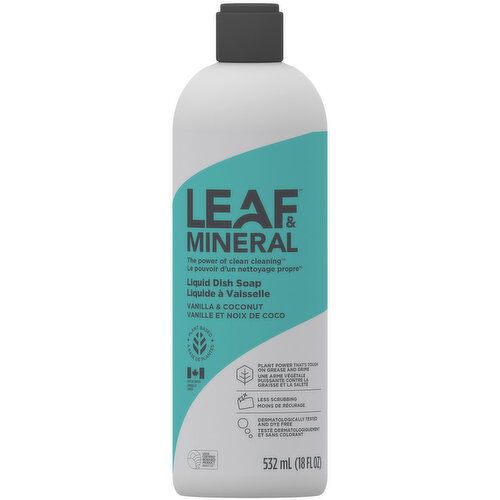 LEAF & MINERAL - Liquid Dish Soap - Vanilla & Coconut