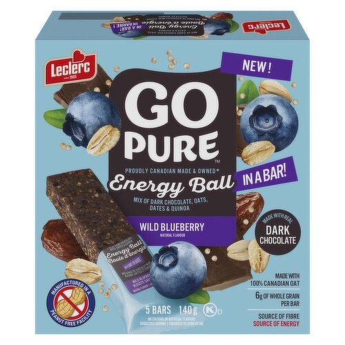 Go Pure - Energy Ball Bar Wild Blueberry