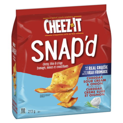 Cheez It - Snap'd Crackers, Cheddar Sour Cream & Onion