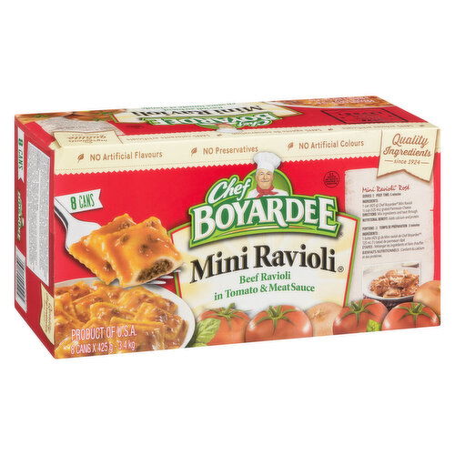 Chef Boyardee - Mini Beef Ravioli,  Pack of 8