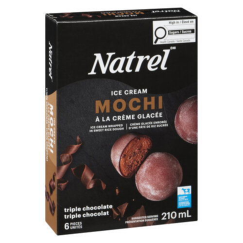 Natrel - Triple Chocolate Ice Cream Mochi, 6 Pack